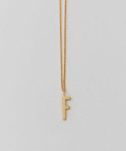 Alternative view of Design Letters Buchstabe F (16 mm) mit oder ohne Kette – 18K vergoldet
