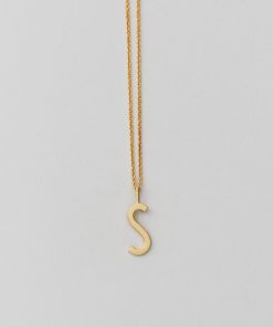 Alternative view of Design Letters Buchstabe S (16 mm) mit oder ohne Kette – 18K vergoldet