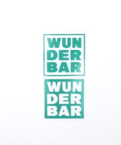 Bügelbilder  H1 – grün reflektierend – „WUNDERBAR“ (ca. 11,5 x 5,5cm)